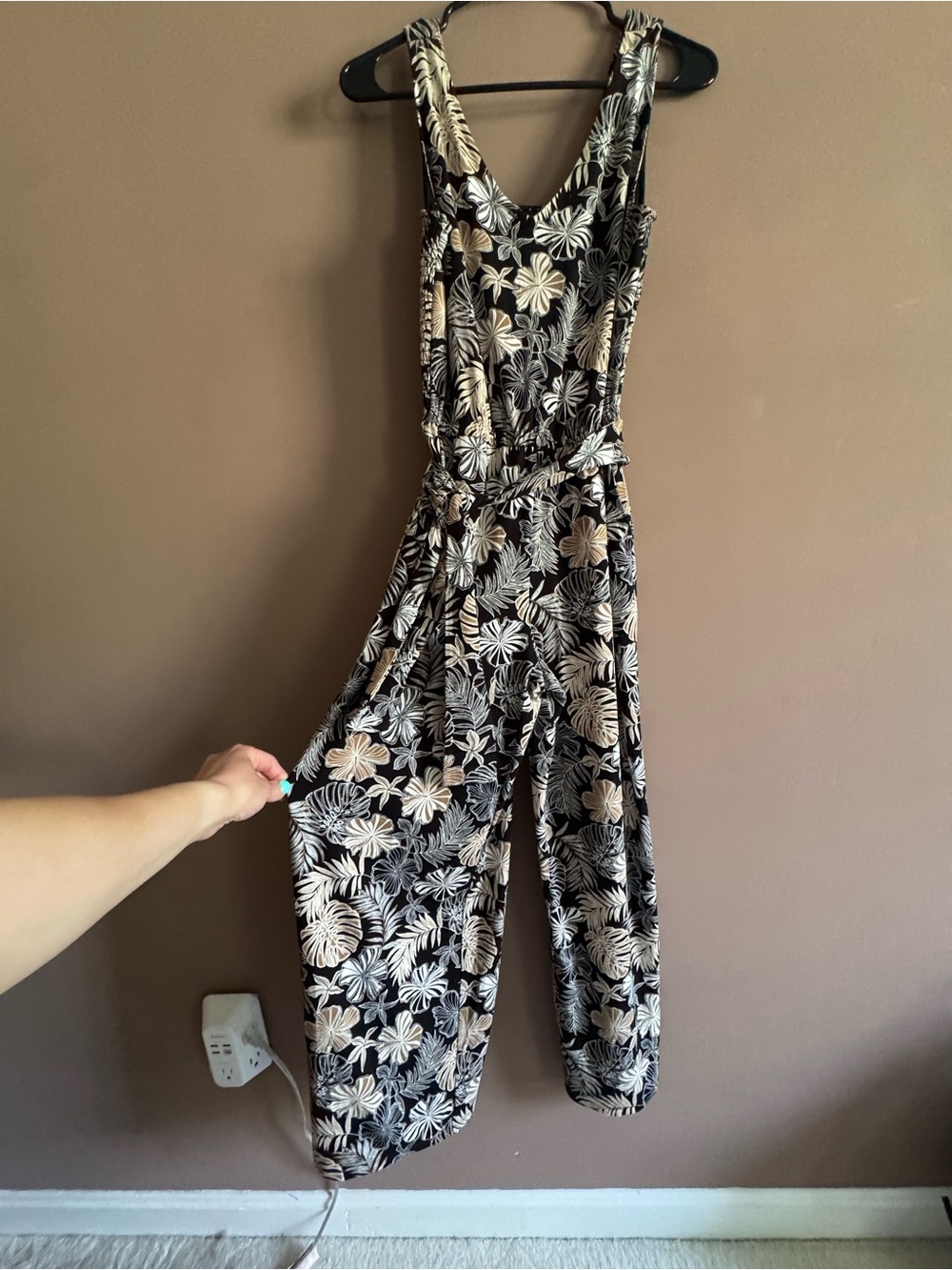 J. Jill Floral Print Wide-Leg Jumpsuit